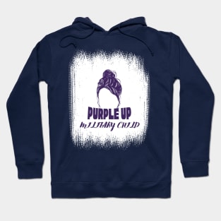 PURPLE UP FOR MILITARY KIDS MESSY BUN Hoodie